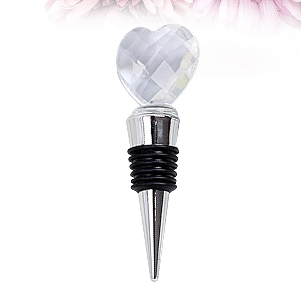 

2PCS Stopper Heart-shaped Crystal Stopper Creative Crystal Beverage Bottle Stopper Chic Wedding Gift Delicate Win