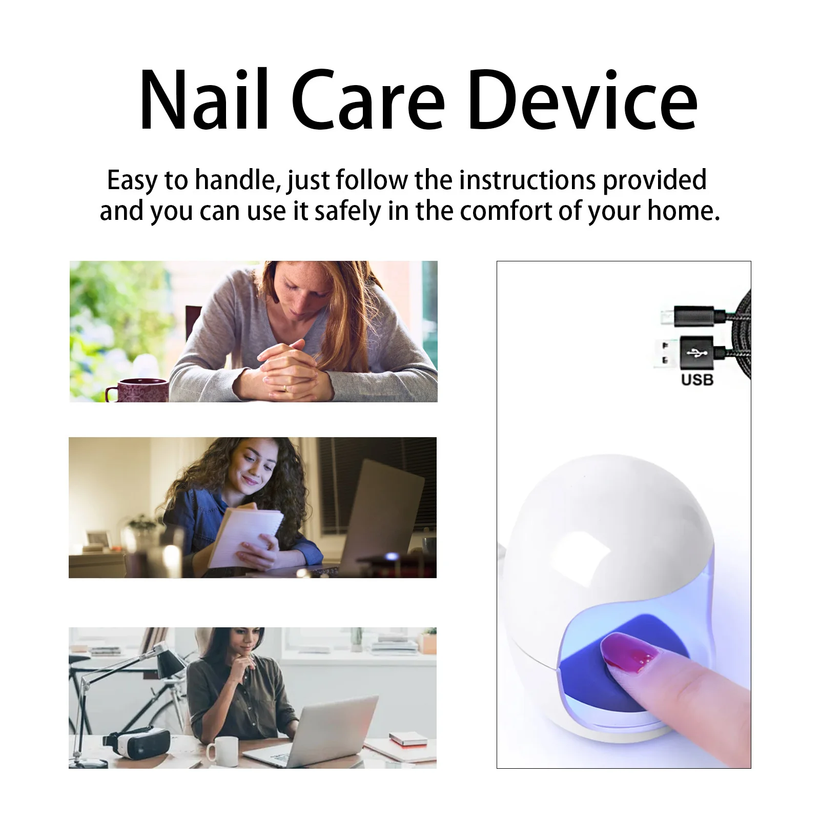 Nail Fungus Cleaning Device for Damaged Discolored Thick Toenails & Fingernails Nail Fungal Infection Remedy LED Light Device