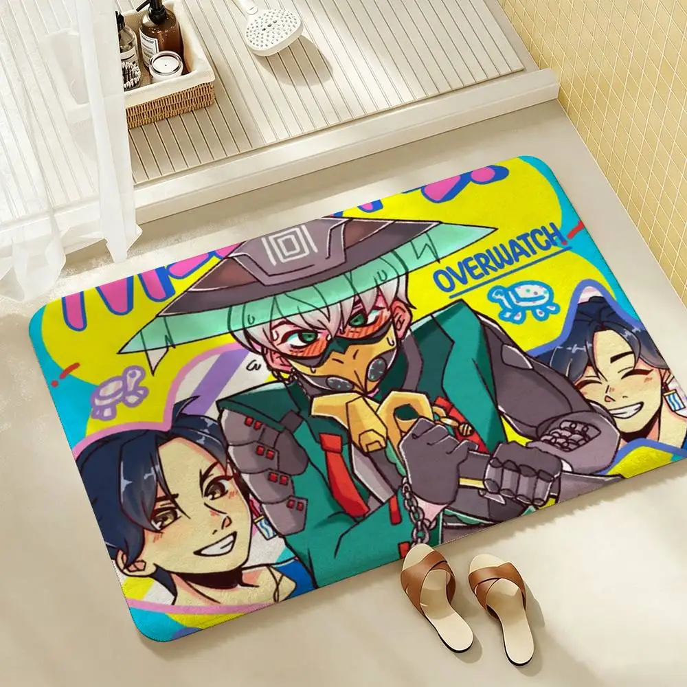 O-OverwatchES Wuyang Mizuki Shower Room Absorbent Small Floor Mat Soft Comfortable Decorative Foot Mat