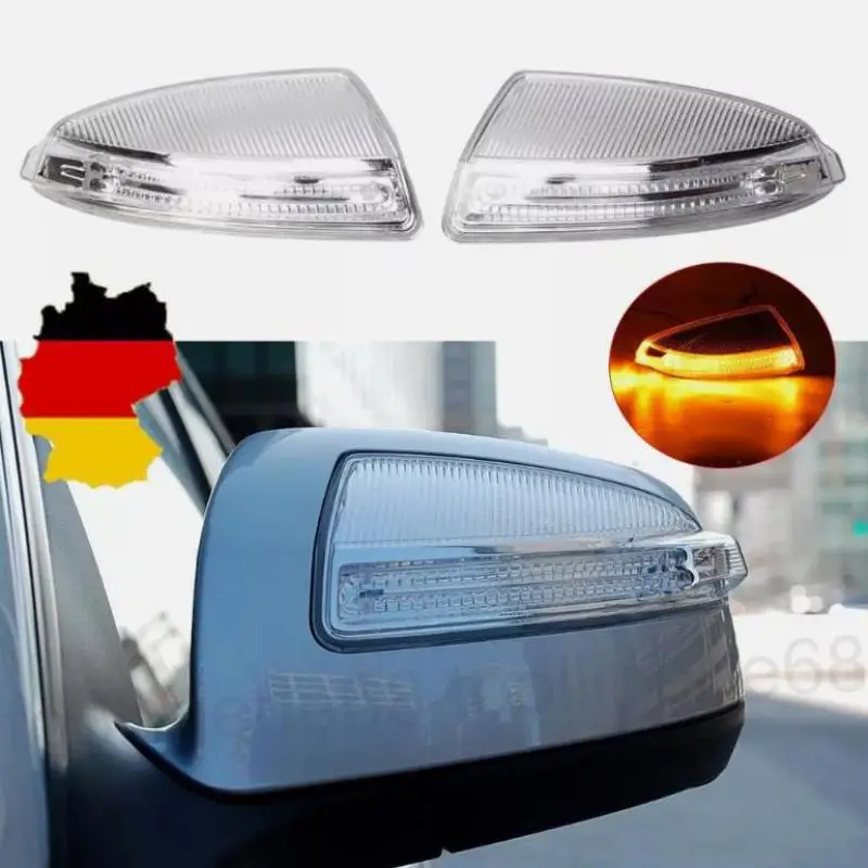 1Pair Car LED Rearview Mirror Turn Signal Light For Mercedes-Benz C Class W204 S204 W639 W164 ML300 ML500 A2048200721 2048200821 - Image 3
