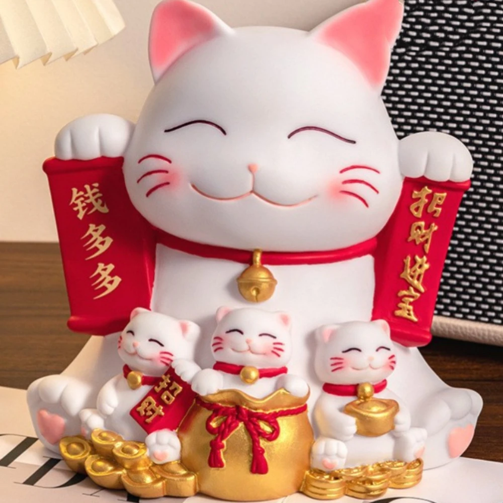 Skarbonka Kot Szczęścia Dekoracyjna Otwierana Noworoczna Skrzynka Oszczędnościowa Kreskówkowa Dobra Symbolika Ozdoby Kot Prezent