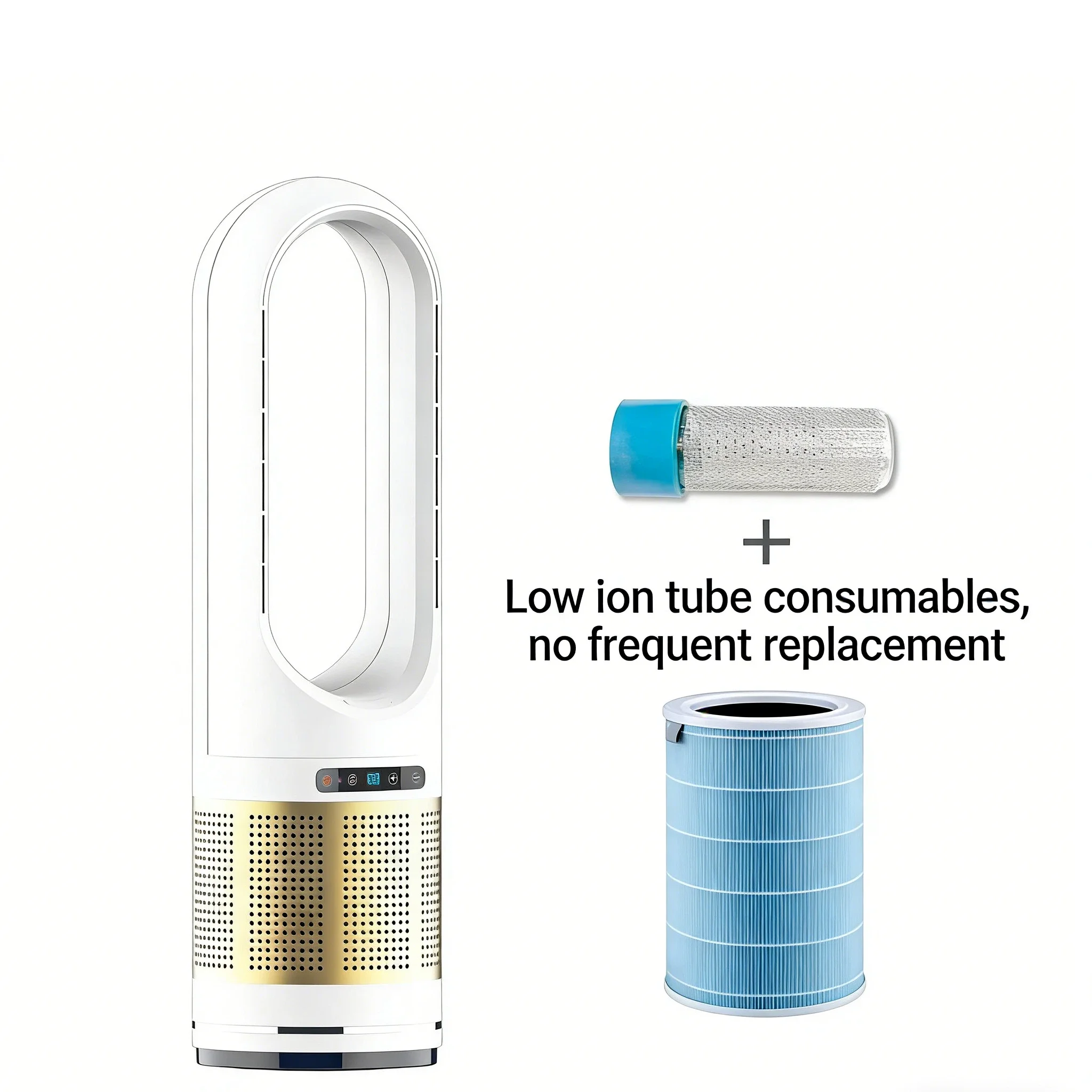

Системы очистки воздуха с HEPA-фильтром для коммерческого и домашнего использования, портативный безлопастный вентилятор с ионизацией воздуха для контроля запахов