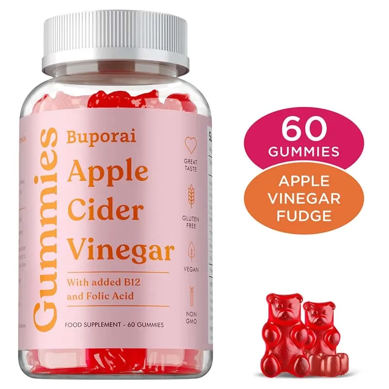 

Apple Cider Vinegar Gummies - Supports Digestion, Detoxification and Cleansing To Promote Gut Health and Maintain Regularity