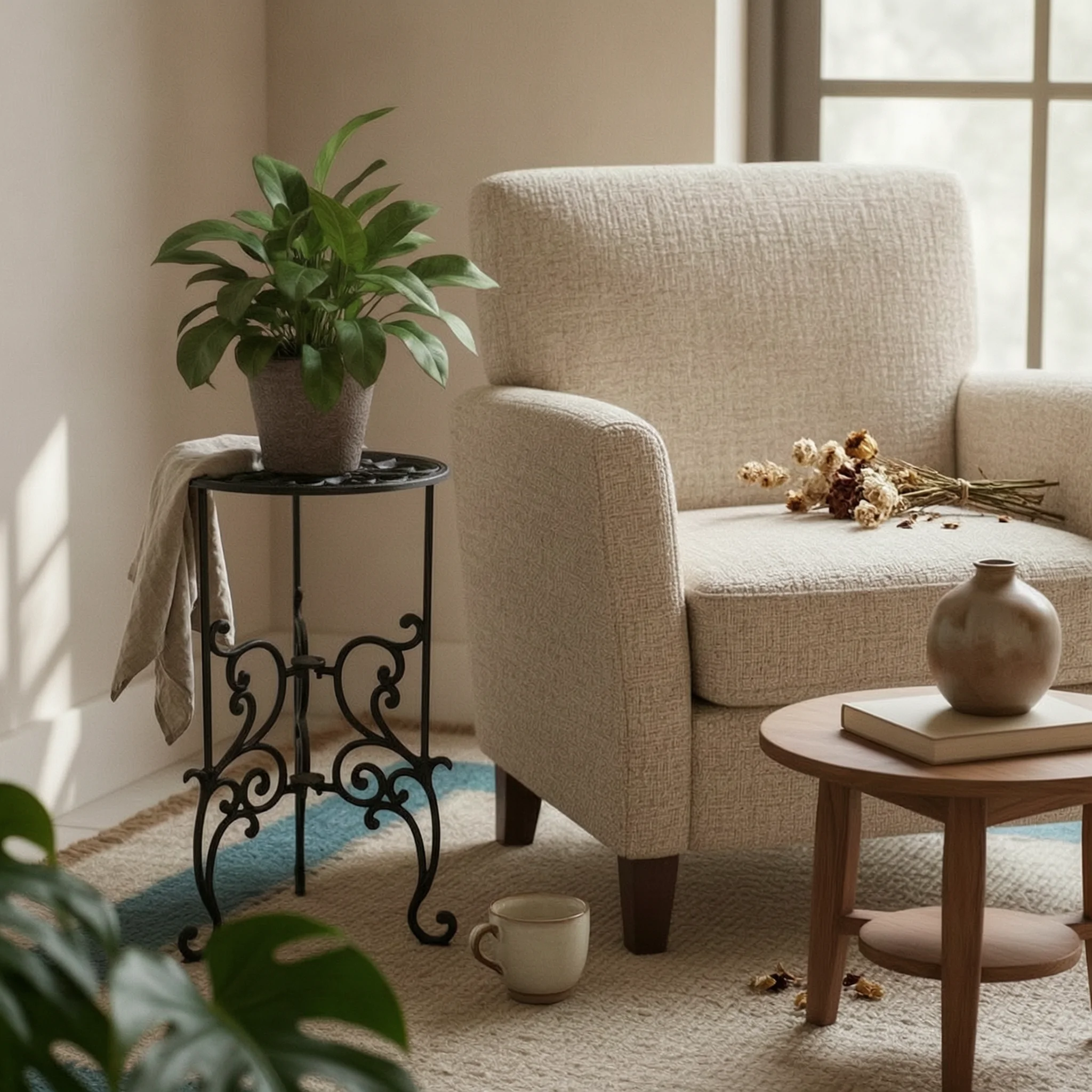 金属製プラントスタンド-スクロールワークアイアンプラントスタンド-フラワーポットホルダー-コンパクト家具-屋外用-庭、パティオ用