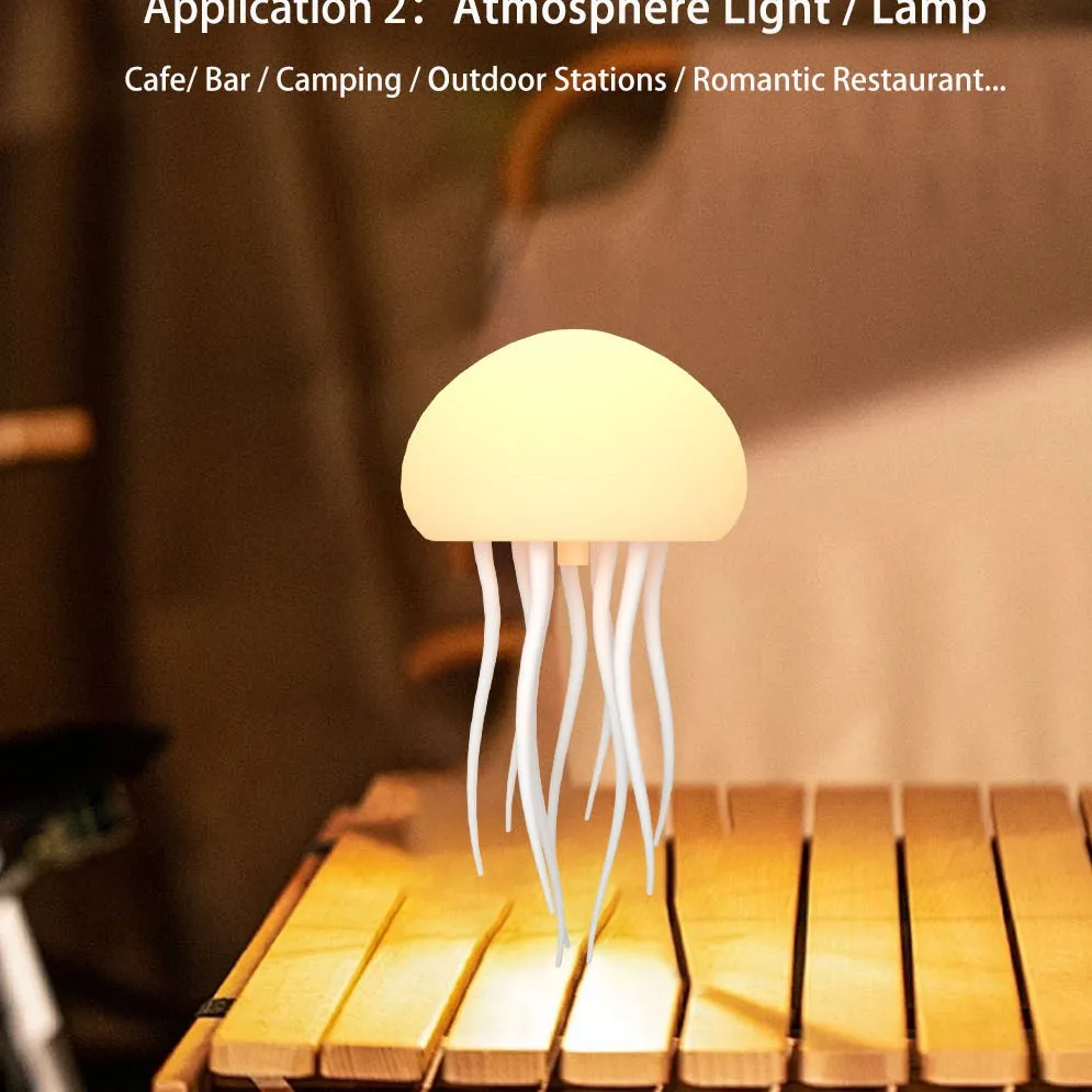 

Creative Voice Control Jellyfish Lamp Floating Touch Sensor Colorful Night Light Atmosphere Lighting LED Floor Lamp
