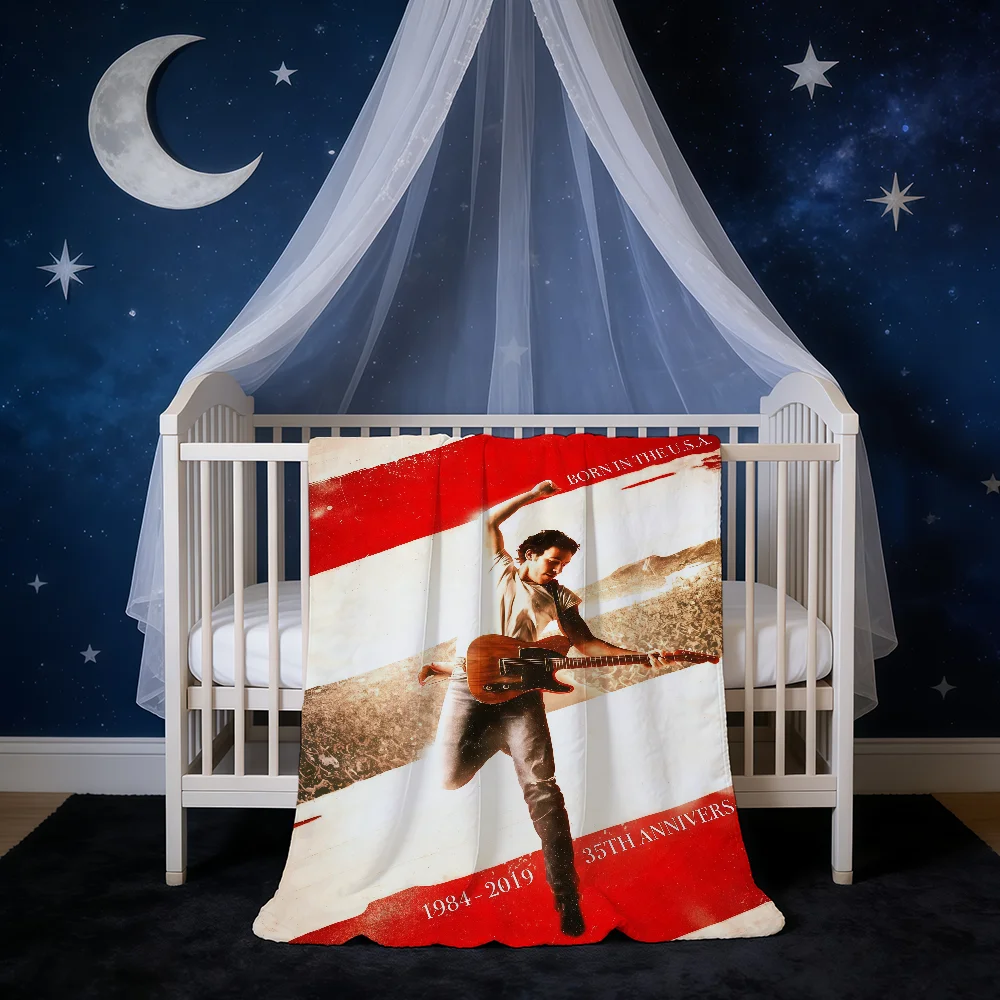 Blanket Singer Super Warm Springsteen-ES Comfortable Plush B-Bruce Throw Blanket Child Home Sofa Bedroom Gift