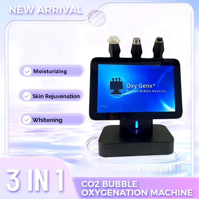 3 In 1 Ultrasonic RF Oxygen Facial device Skin Care CO2 Oxygen Bubble Exfoliate Oxygen Jet Peel Facial Machine