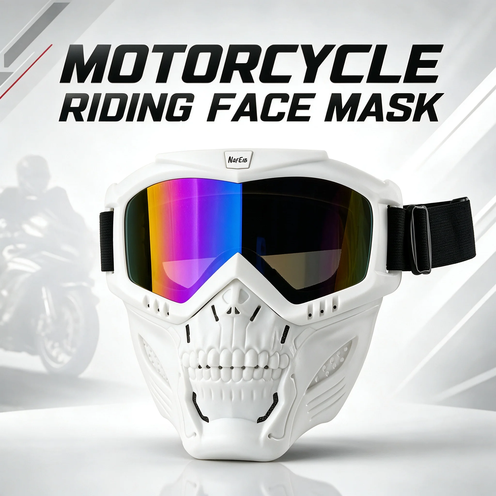 Full-Face Motorcycle Protective Mask with UV Protection Off-Road Goggles for Outdoor Sports And Tactical Gear