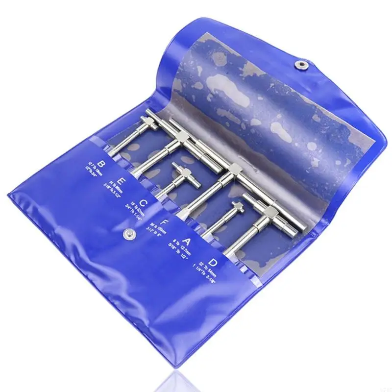 

L74C Набор из 6 телескопических манометров с диапазонами 5/16-6 дюймов, высокоточные измерительные приборы с Т-образным