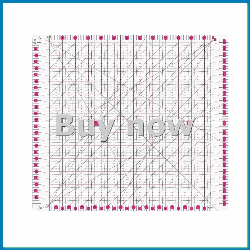 Quilting Ruler 12.5 X 12.5inch Slotted Rulers for Quilting and Sewing Quilt Strip Rulers for Fabric Precise Cutting-A56M