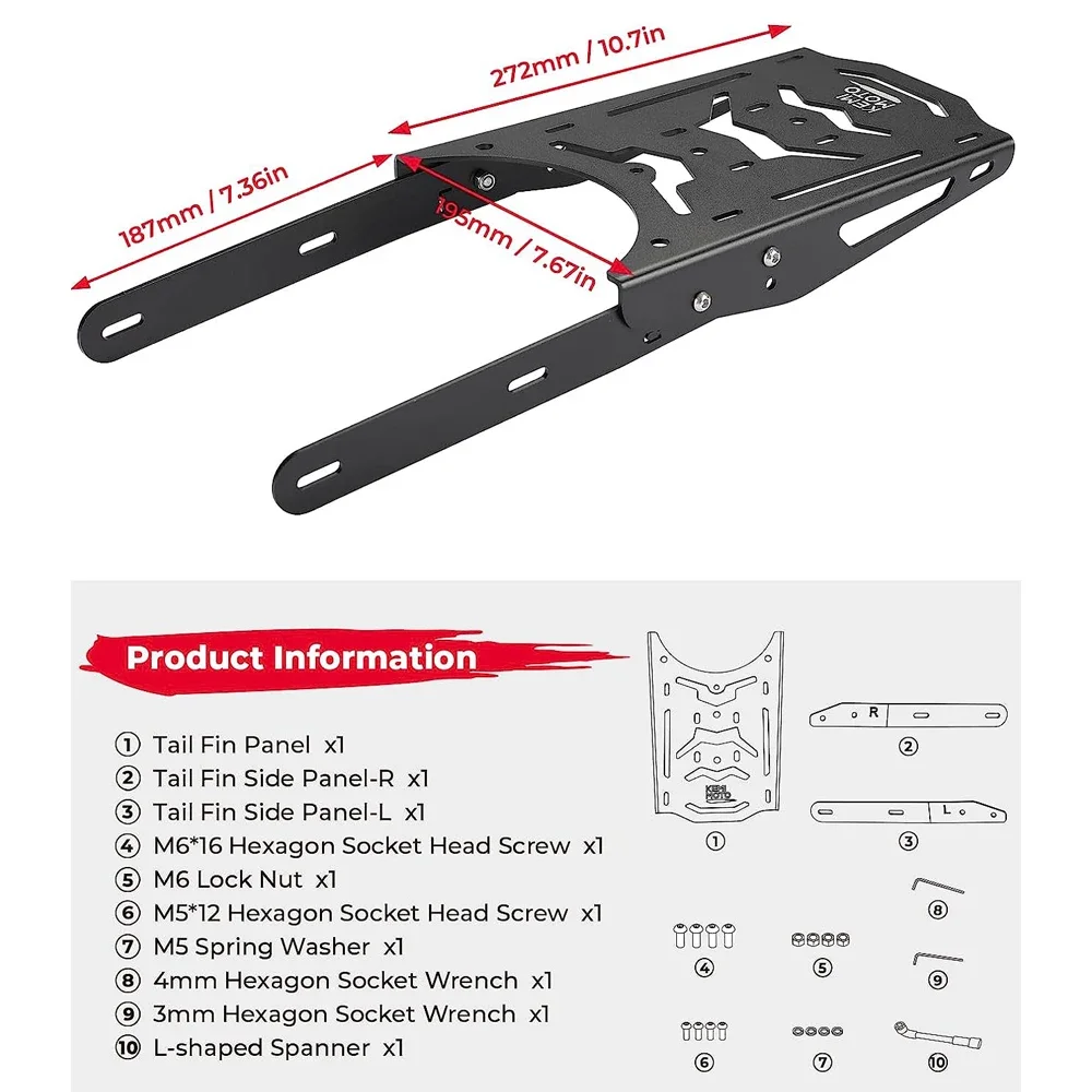 For Super 73 Electric Bike Rear Rack Aluminum Bike Cargo Rack Luggage Rack For Super 73 Z and S Series Rear Frame Bicycle