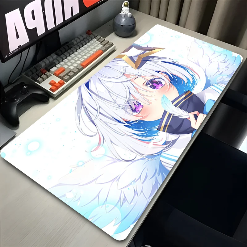 Mauspad Gamer Tastatur Pad Hololive Anime Mädchen Schreibtisch Maus Matte Teppich Gummi Tapis Souris Gaming Notebook Amane Kanata Mousepad