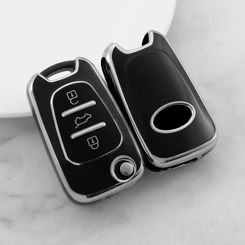 TPU Car Key Case Cover for KIA Sportage Rio 3 Soul Optima Ceed Pro K5 K2 Pride for Hyundai I20 I30 Ix20 Ix25 Ix35 Elantra Accent view 5