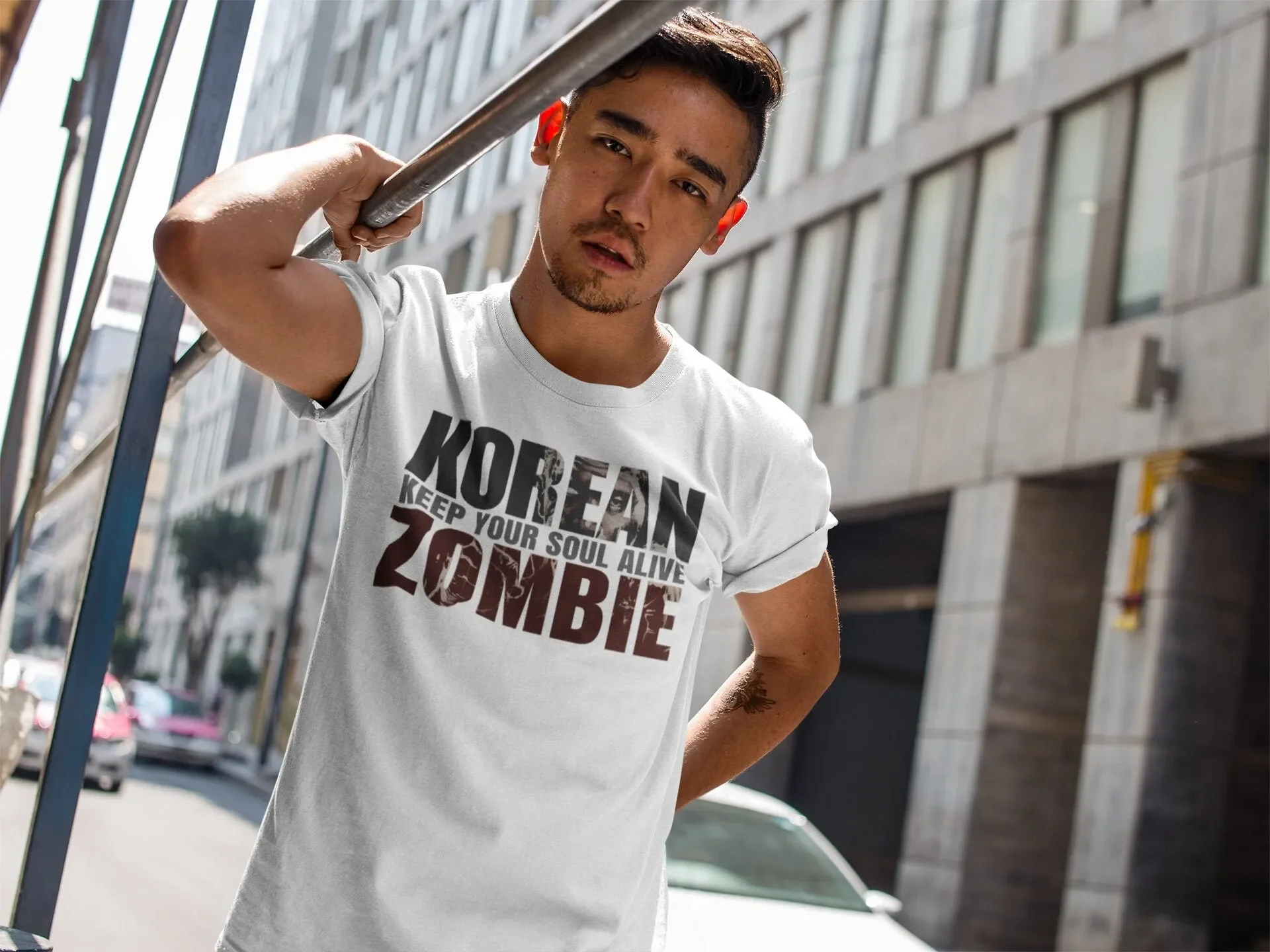 T-shirt coréen Zombie Keep Your Soul Alive