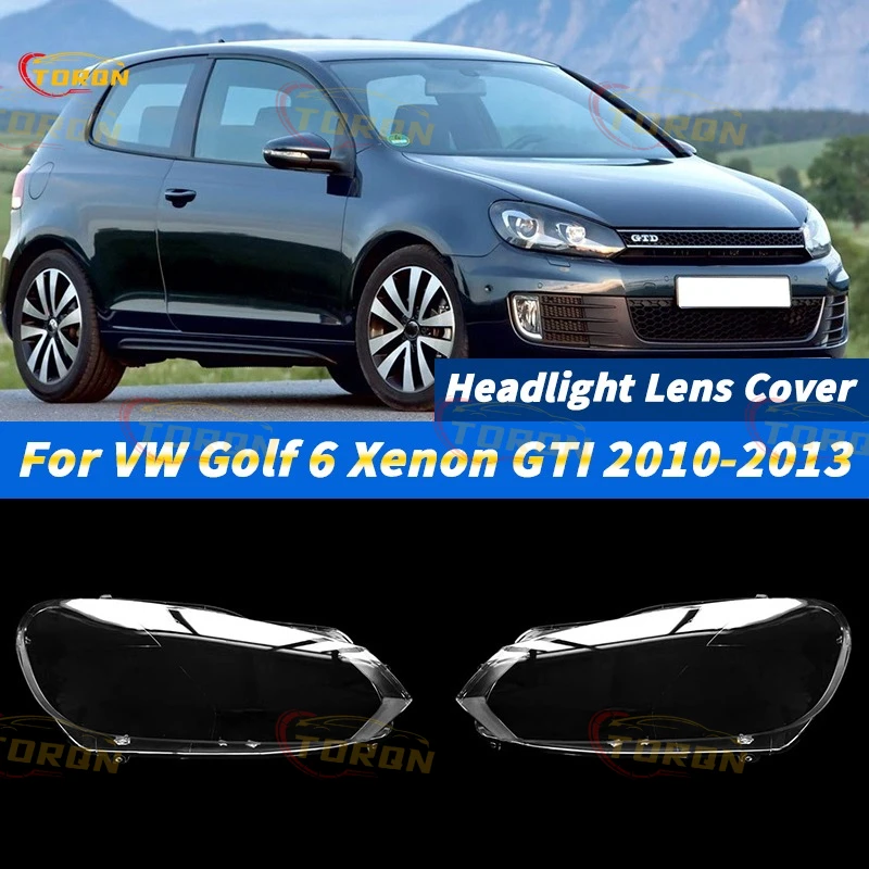 

For VW Golf 6 Xenon GTI 2010 2011 2012 2013 Car headlight cover Headlamp Shade Head Lamp headlight lamp cover car accessories