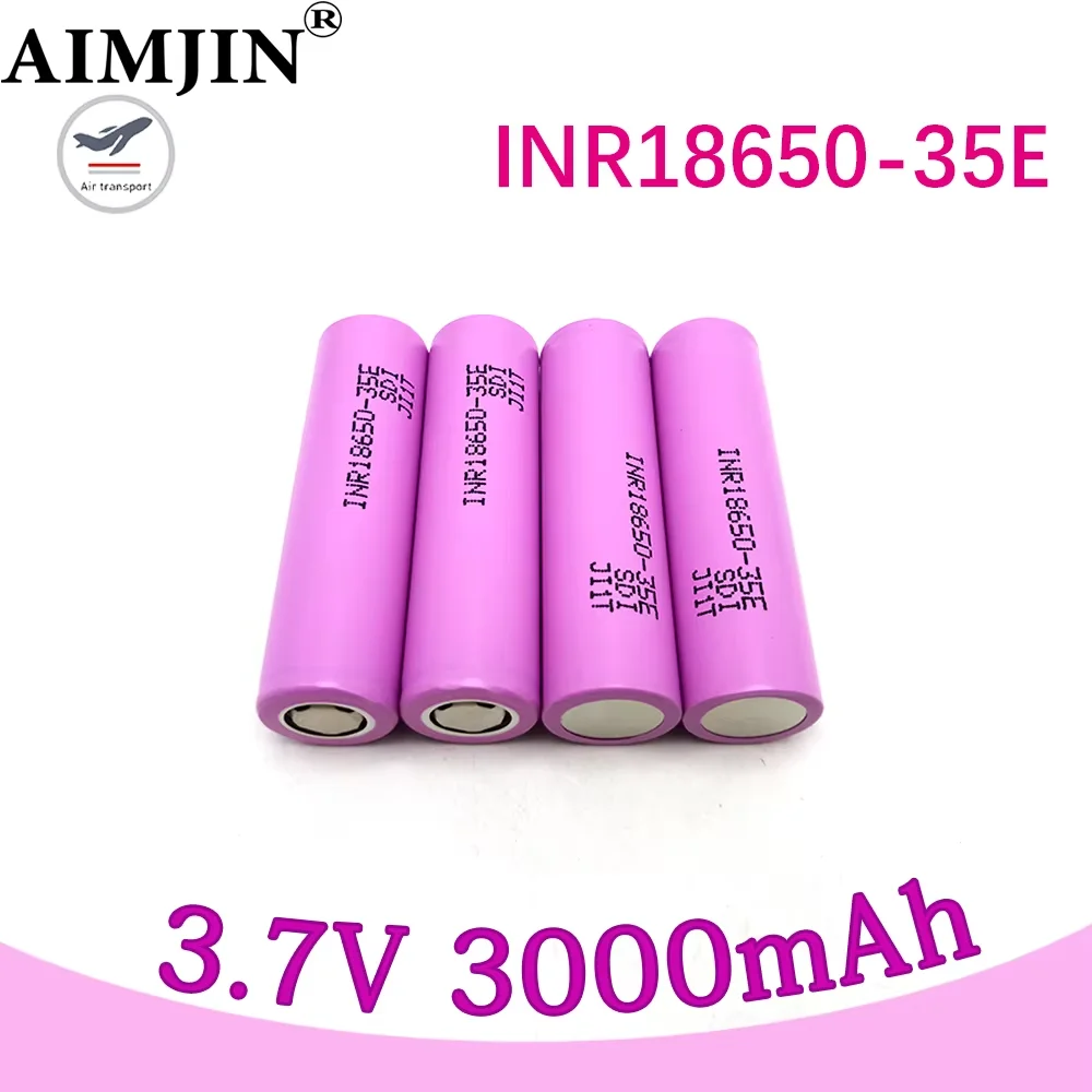 

3.7V 3000mah Battery For 35E INR 18650 20A Lithium Lon Battery Replacement External Battery