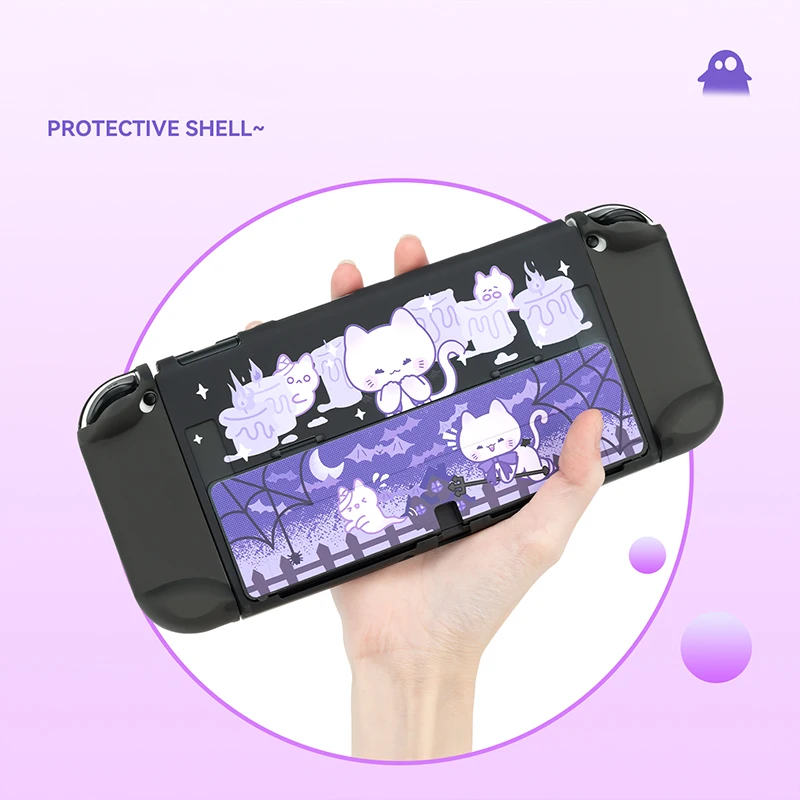 For Nintendo Switch Case OLED Accessories Drop-proof Split Protect Shell Frosted Hard Shell Rocker Cap For Switch Console Games