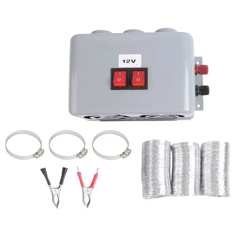AS57-12V 800W Windshield Defroster 3 Hole Vehicle Electric Demister Low Noise Warmer Fast 2 In 1 Heating Cooling Dryer