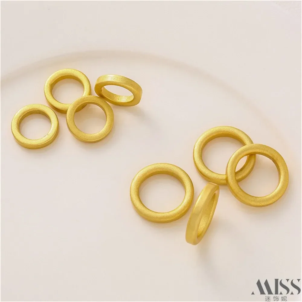 Matte Gold 18K Gold Bag Color Thickened Running Ring Closed Circle DIY Bracelet Necklace Gasket Connector Jewelry Accessories