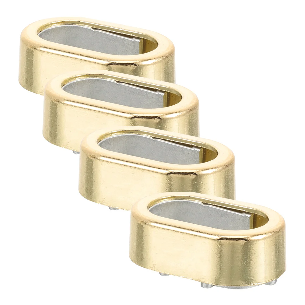 

4pc Zinc Alloy Closet Pole Bracket Golden Finish Durable Rustproof Suitable Home Decor Easy Installation Hanging Clothes Pants