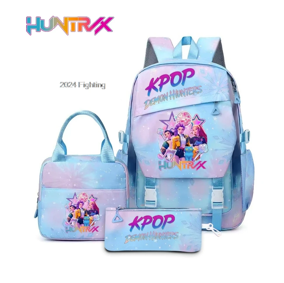 Рюкзаки KPop Demon Hunters, унисекс, школьные сумки для студентов, Rumi Mira Zoey HUNTR/X Saja, дорожный рюкзак для ноутбука для мальчиков, модный уличный рюкзак