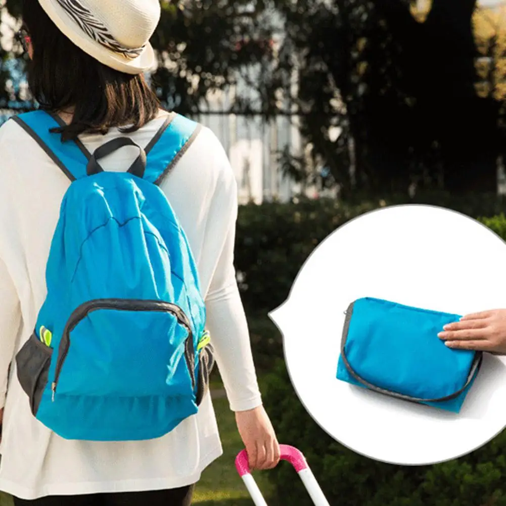 น้ําหนักเบากระเป๋าเป้สะพายหลังพับได้ผู้ชายผู้หญิงกันน้ํา Packable กระเป๋าเป้สะพายหลังกลางแจ้งเดินป่าขี่จักรยาน Daypack Camping ไหล่กระเป๋า