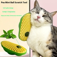 2-in-1 Cat Grooming Brush & Massager - Floating Hair Remover for Shedding Control, Pet Self-Scratching Toy for Cats & Dogs