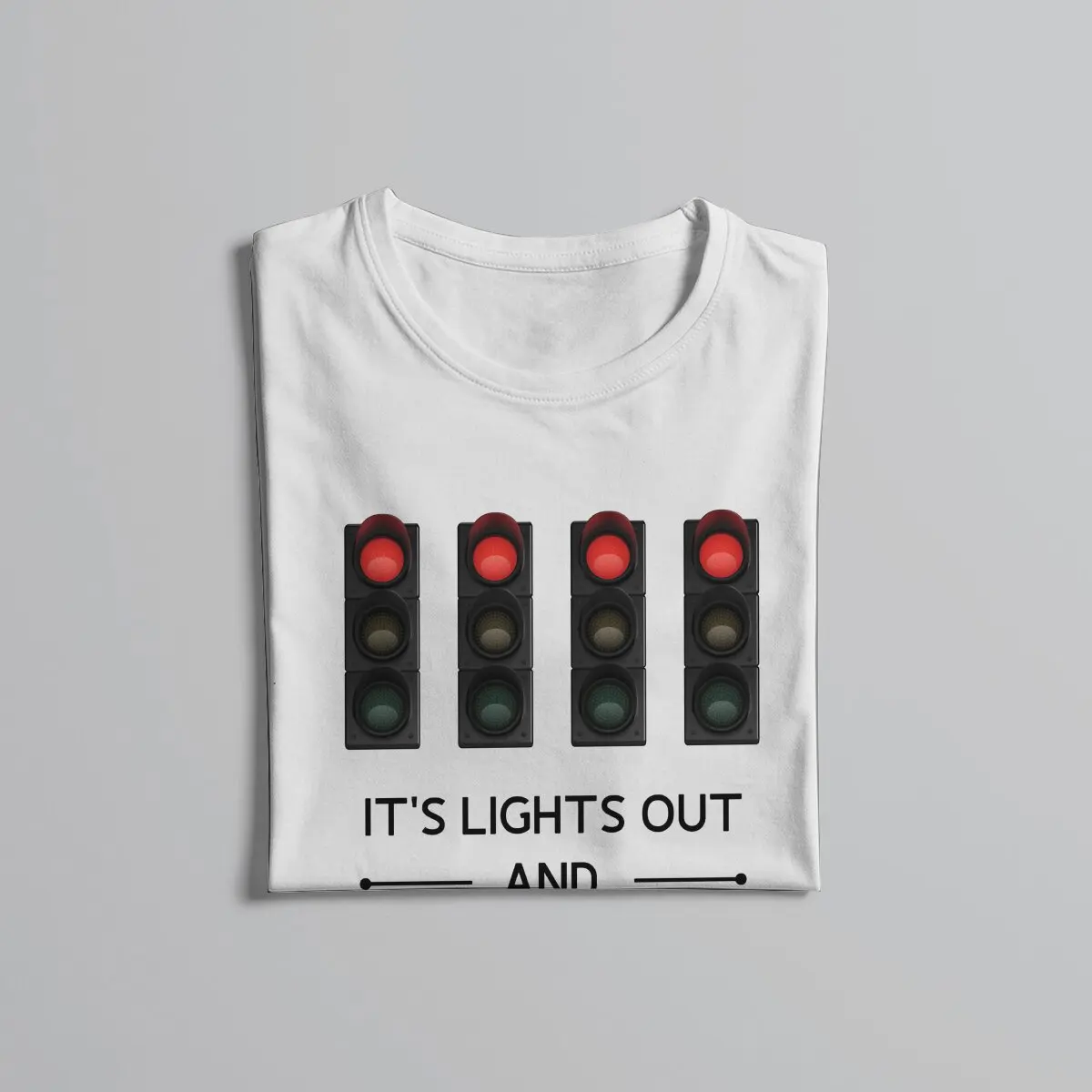 F1 Formula 1 It\'s Lights Out And Away We Go Essential T Shirt Harajuku Alternative Men\'s Tshirt Polyester  Men Clothing