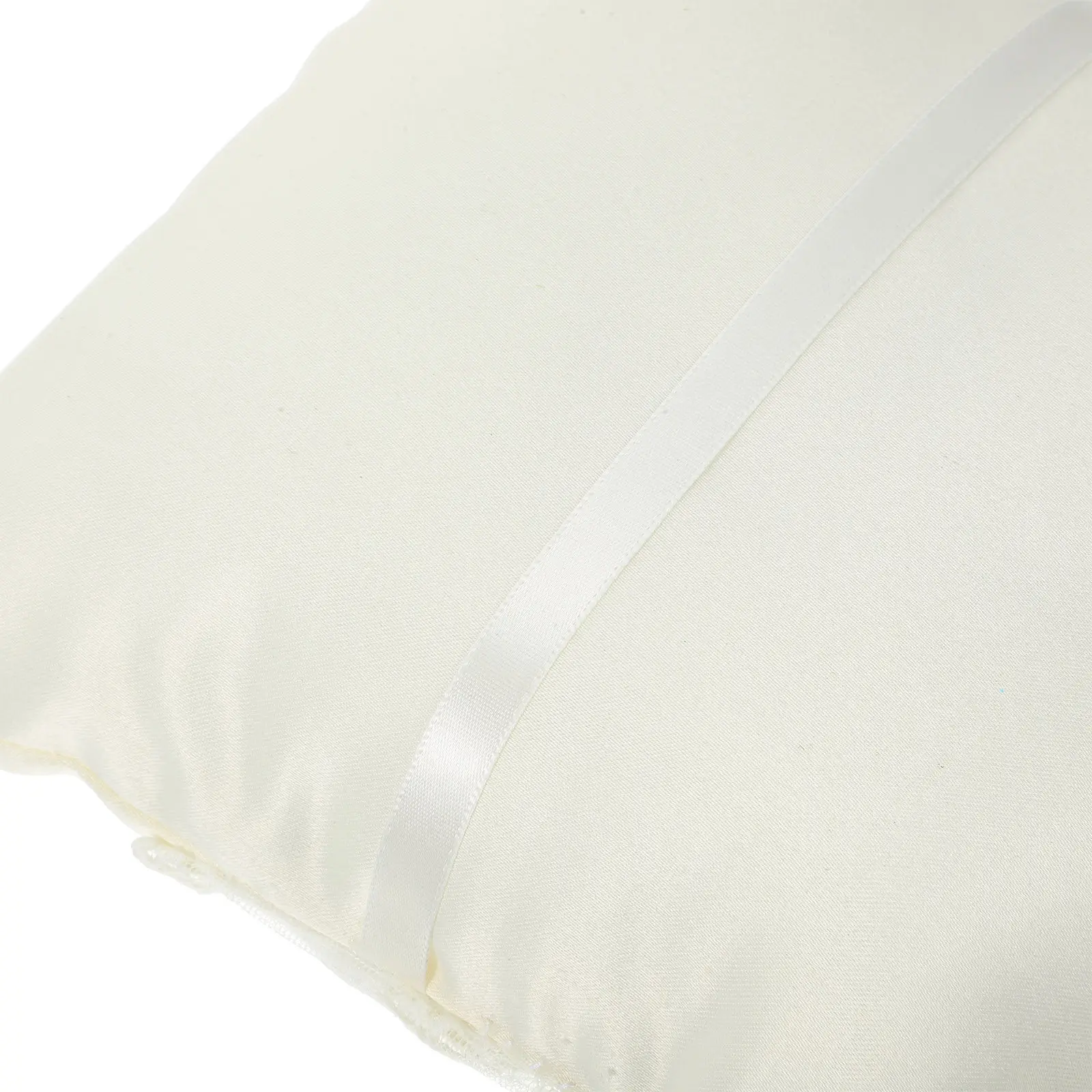 

Elegant Wedding Ring Bearer Pillow Lace Pearl Decorated Soft Comfortable Romantic Ring Cushion for Ceremony Flower