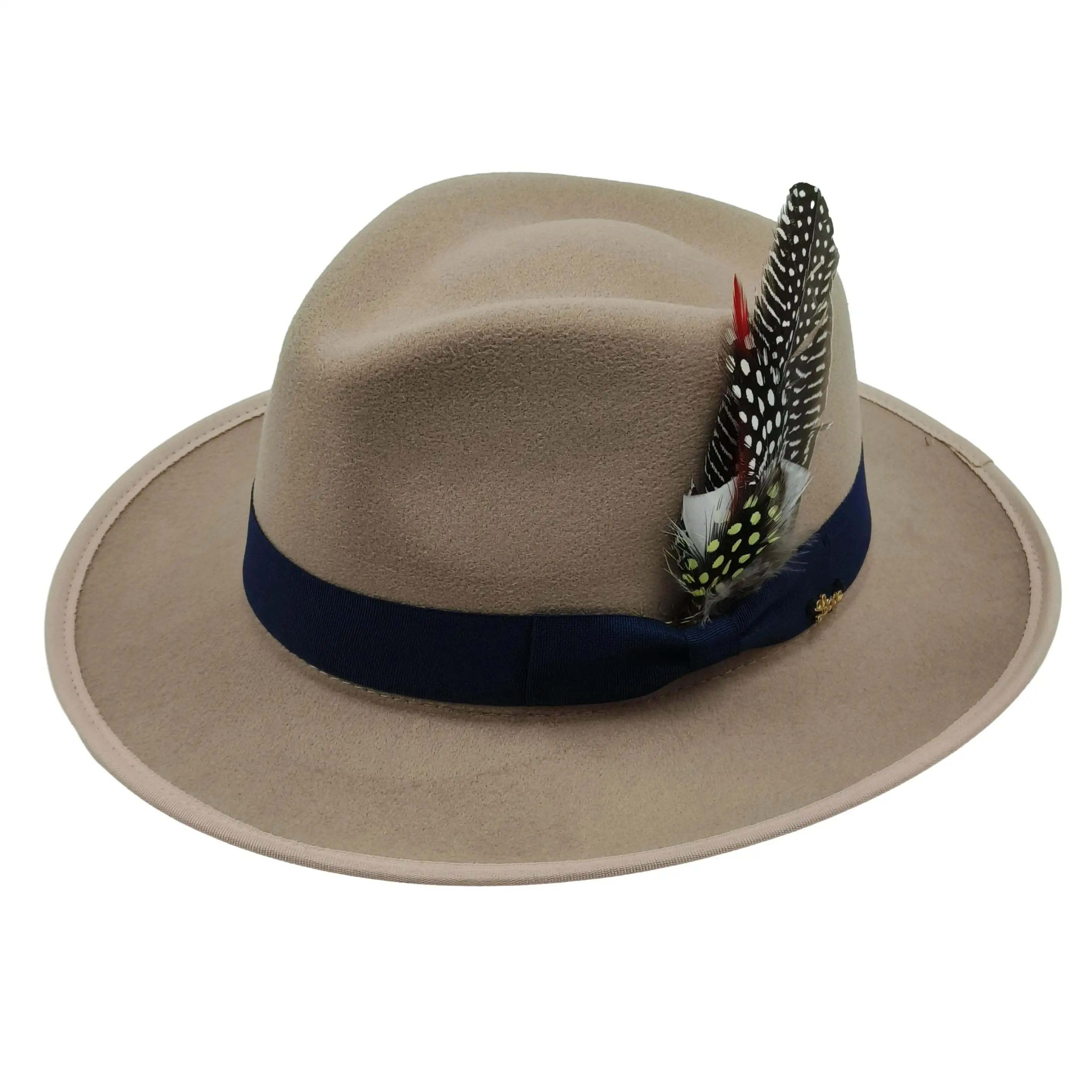 Feather Trilby Curved eaves classic fedora hat for Men Hamburger hat Bow vintage hat Winter Autumn sombrero hombre 모자 top hats