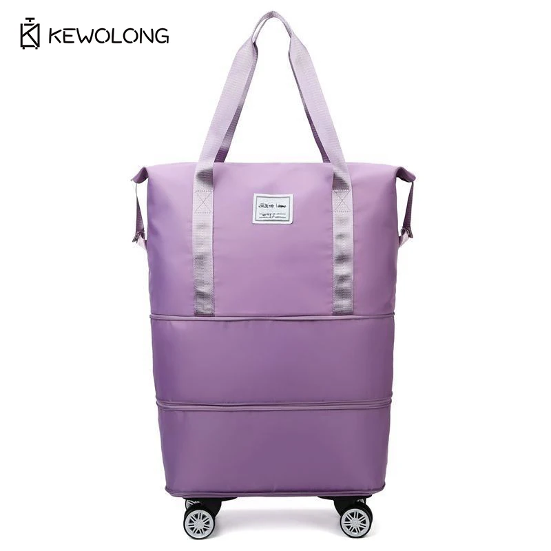 

Складная спортивная сумка с колесиками, дорожная сумка из ткани Оксфорд большой вместимости для спортзала/спорта/тропсов, легкая ручная кладь