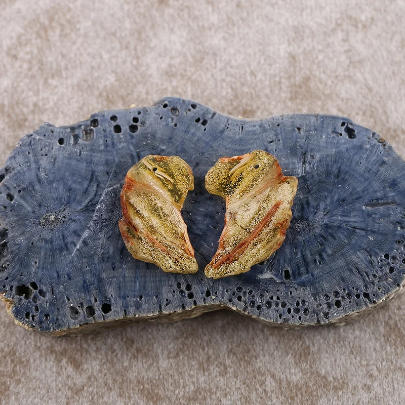 B&F Yellow Opal Earring Beads for Jewelry Making, Handmade Natural stones beads, Stones for jewelry Making Supplies