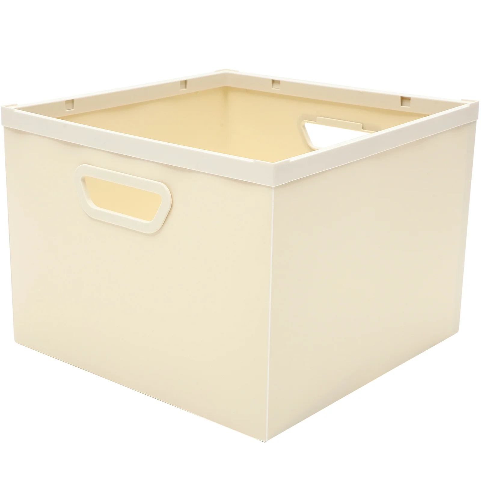 صندوق تخزين مكتبي مع مقبض منظم متعدد الوظائف قابل للطي لمستحضرات التجميل والقرطاسية والكتب والأشتات المنزلية