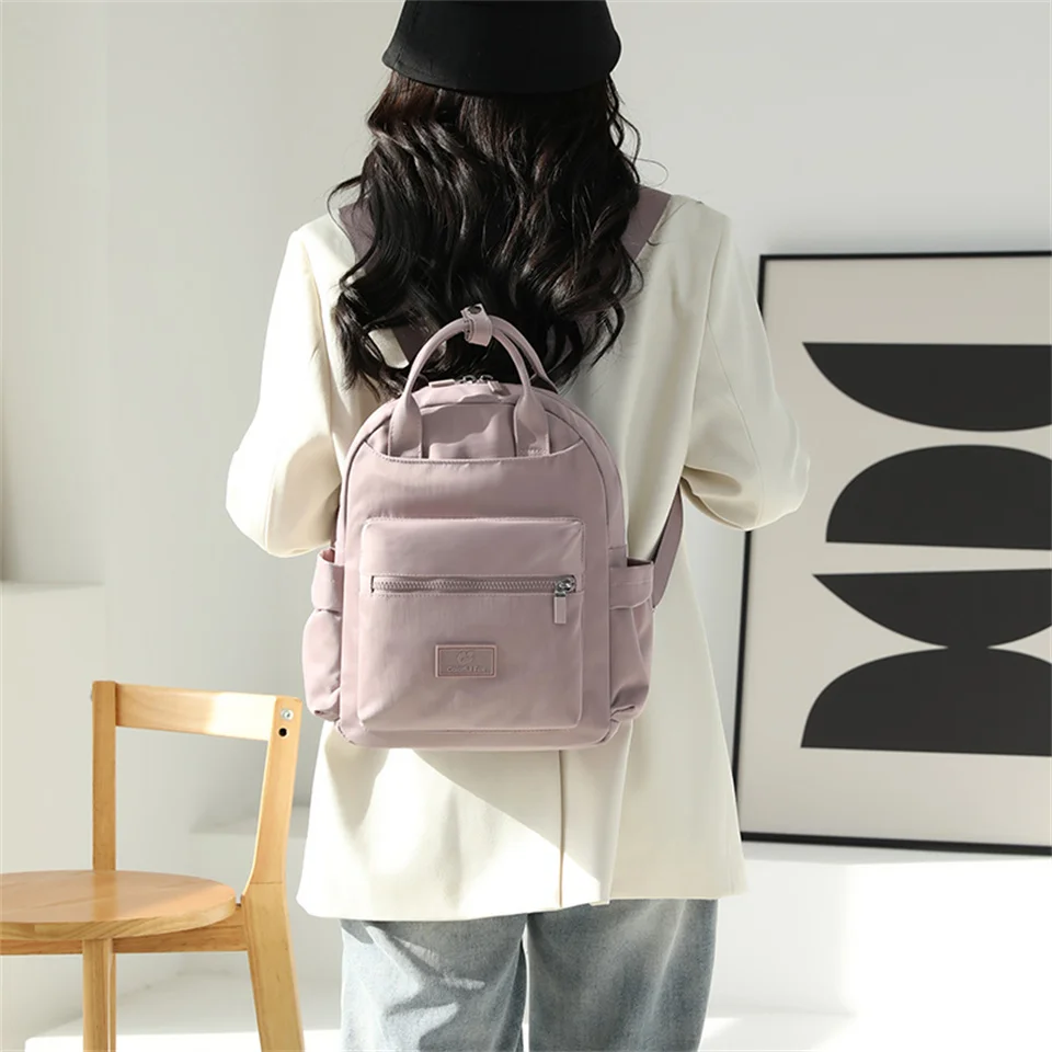 Women Fashion Backpacks Shoulder School Bags for Teenage Girls Preppy Style Bookbag Nylon Rucksack Female Knapsack