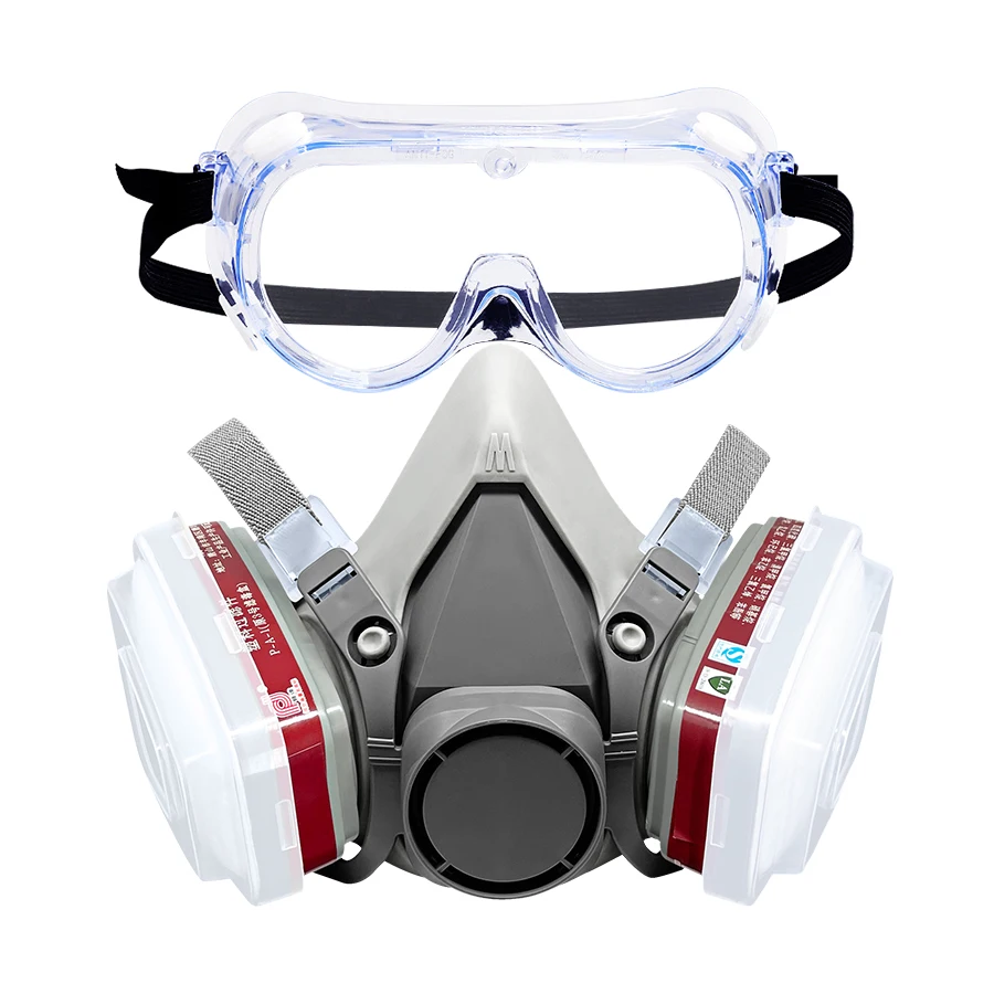 Gas Mask Respirator 6200 for Paint Rubber Fabric with Cartridge Spray Protective Glasses Chemical Industry Decoration Protection