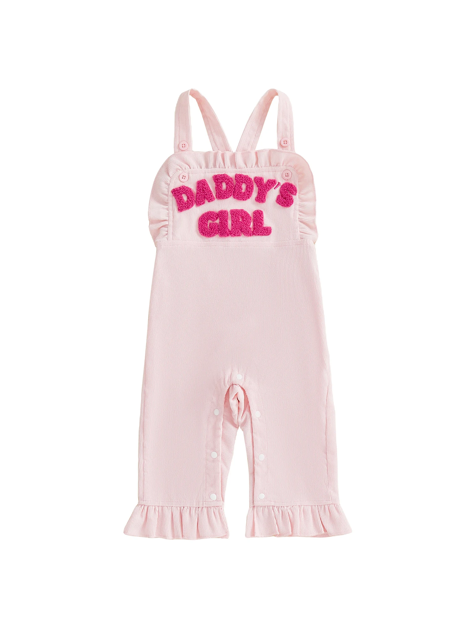 

Очаровательный джинсовый комбинезон для маленьких девочек с милыми вышитыми буквами и стильной отделкой с рюшами — модный повседневный комбинезон