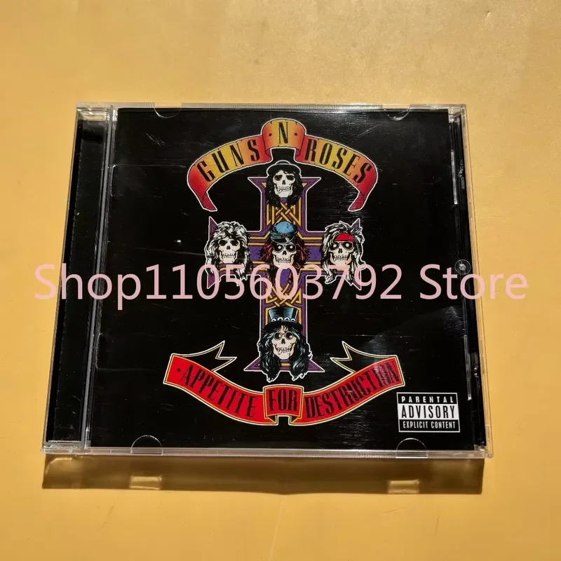 Guns N' Roses Appetite for Destruction CD, Álbum de Rock, Clásico Hard Rock, Riffs Impactantes, Voces Potentes, Sonido Dinámico para Fanáticos de la Música Rock