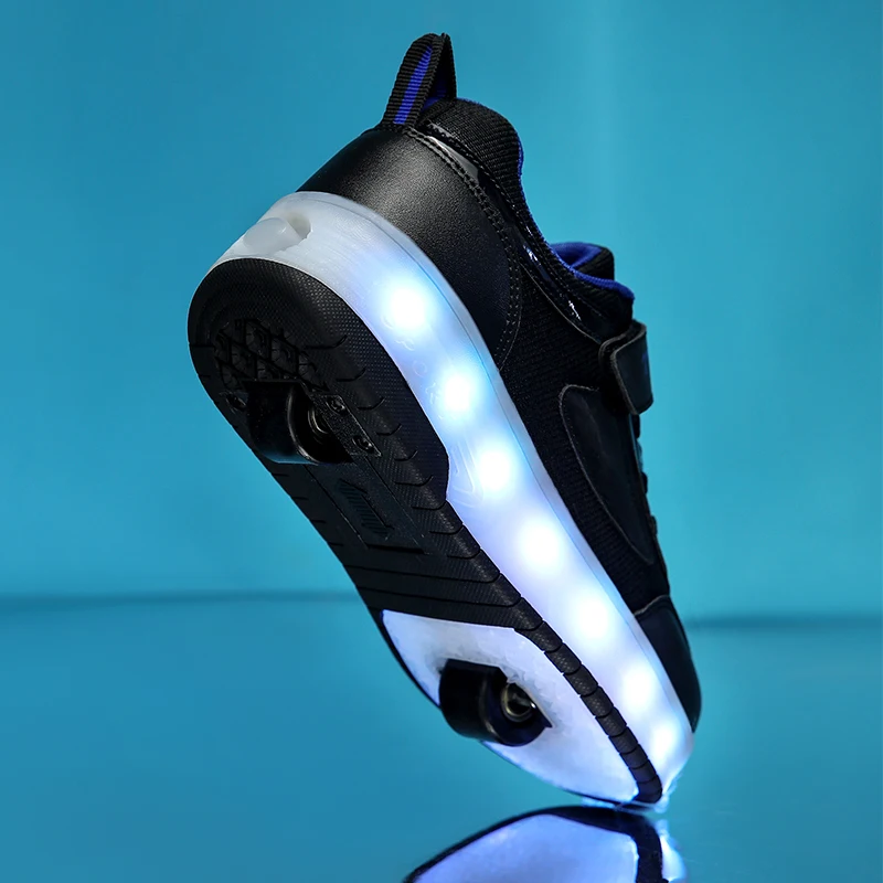 أحذية رياضية للأولاد: أحذية أطفال غير مرئية بعجلات ذات 8 عجلات، زلاجات دوارة بأربع عجلات للفتيات للطلاب #4