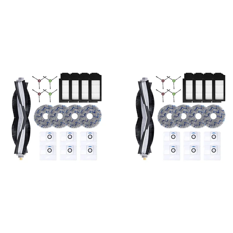ABUD-2X اكسسوارات ل Ecovacs X1 أومني توربو فراغ روبوت قطع الغيار فرشاة رئيسية الأسطوانة الجانب فرشاة تصفية ممسحة منصات كيس لجميع الغبار