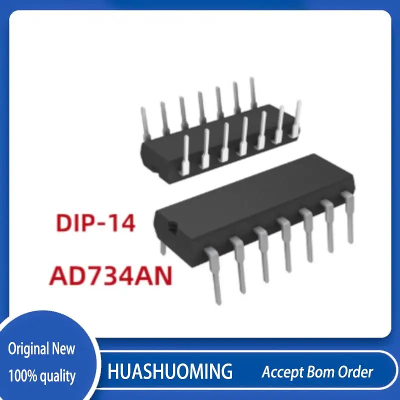 1Pcs/Lot AD734AN   AD734A   734   AD734 DIP14