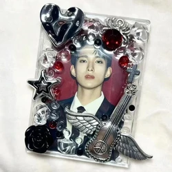 Handmaking Colorful Star Picture Frames Cute Kpop Card Sleeve for 3 Inch Photo Card Sweet Picture Display Idol Photo Display