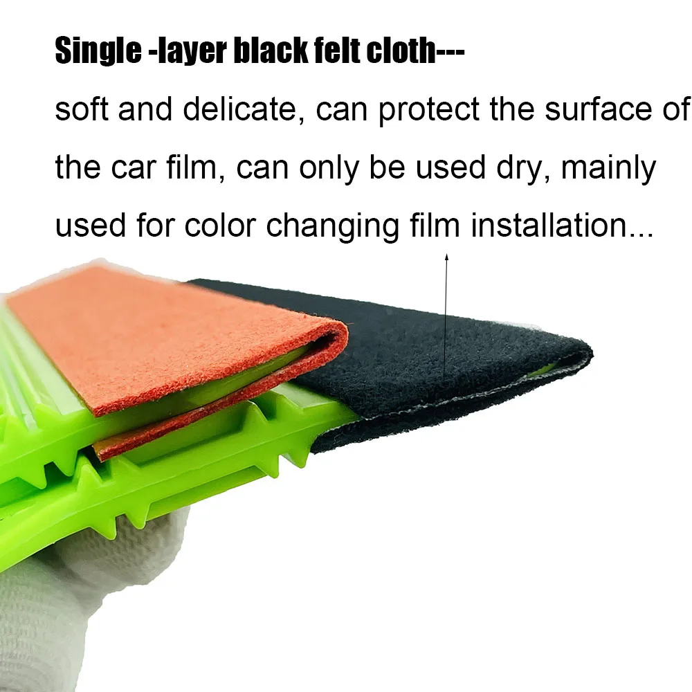 21cm Vinyl Wrap Car Accessories Applicator No Scratch Carbon Film Felt Edge Squeegee Scraper Window Tinting Glass Cleaning Tools