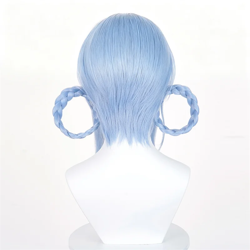 السحرية فتاة الساحرة المحاكمات تاتشيبانا ShERI الكبار النساء شعر مستعار تأثيري قصير الأزرق الشعر مقاومة للحرارة بيروكات صناعية دعامة الهالوين