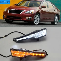 Car 1 Pair DRL For Nissan Teana Altima 2013 2014 2015 2016 Daytime Running Lights fog lamp cover headlight 12V Daylight