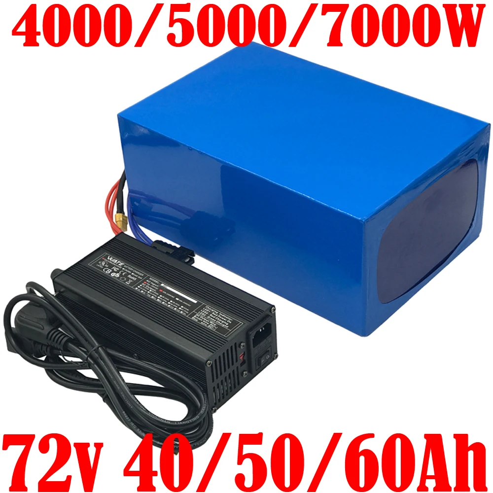 

18650 cell 72v ebike battery 72v 40ah 50ah 60ah 70ah lithium ion batteries For 3000w 4000w 5000w 7000w Electric Bike Scooter