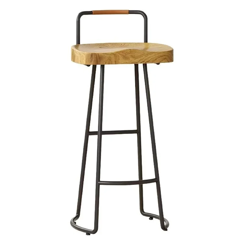 American retro bar chair high chair clear bar high-end dining stool balcony coffee milk tea shop