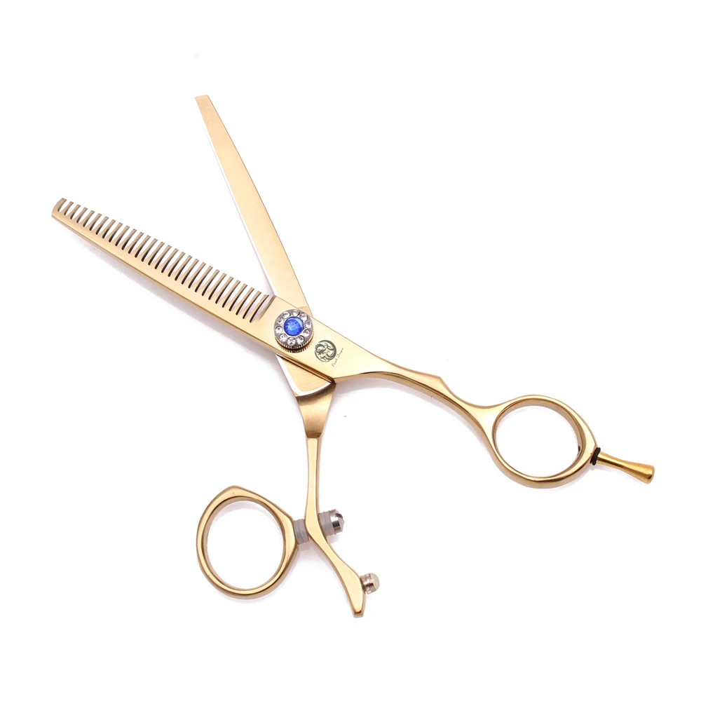 Professionelle Friseurschere 5,5" 6" Purple Dragon JP 440C Drehbare Daumenhaarschneideschere Friseur Effilierschere Z9019 – Detail 8