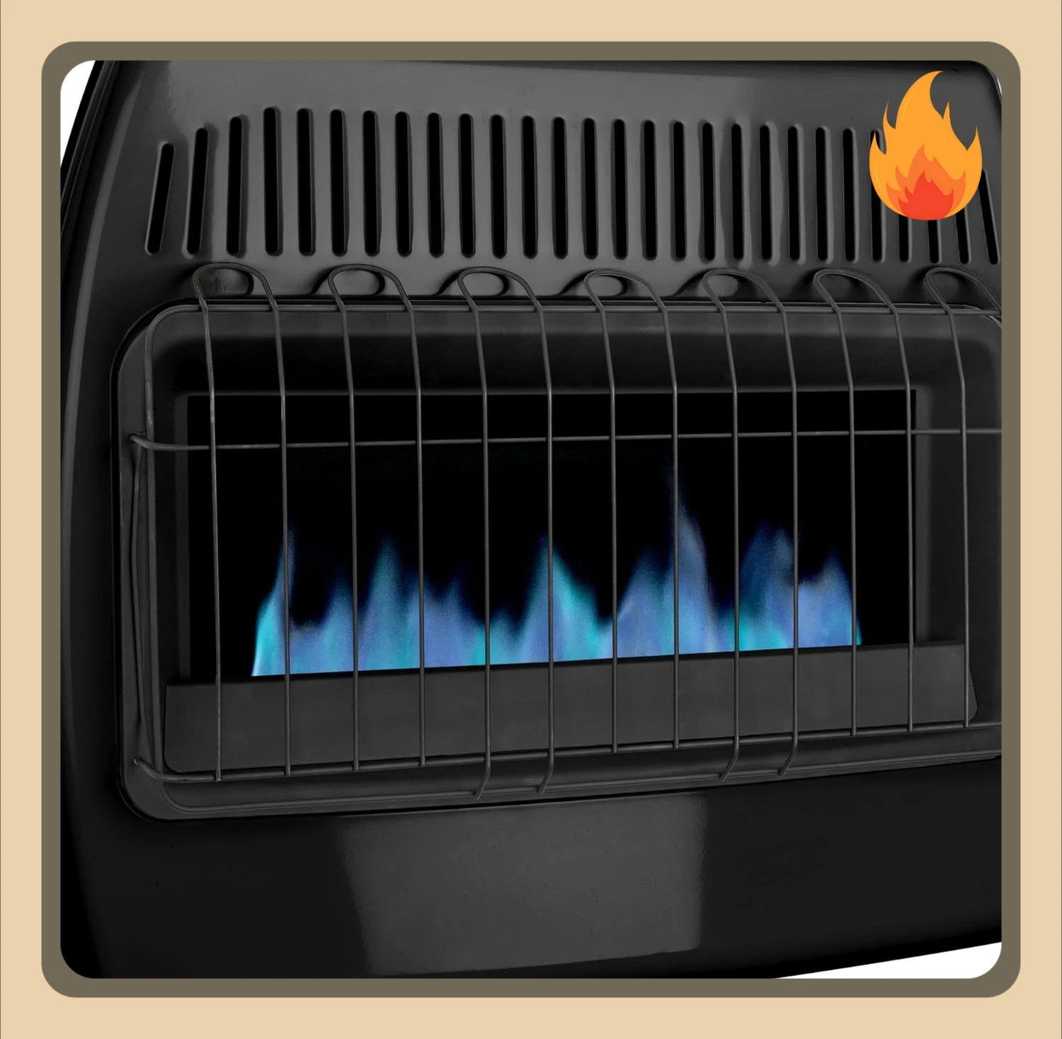 

[Best Seller!]30,000 BTU Blue Flame Thermostatic Garage Vent Free Wall Heater, Black