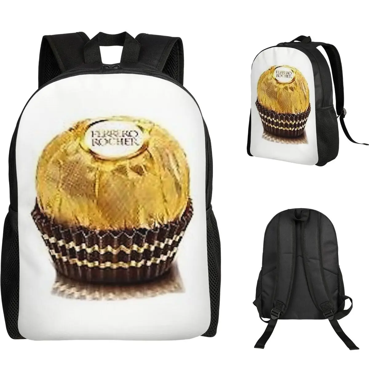 Рюкзак Ferrero Rocher для студентов, для мальчиков и девочек, школьная сумка, сумка для ноутбука, сумки через плечо