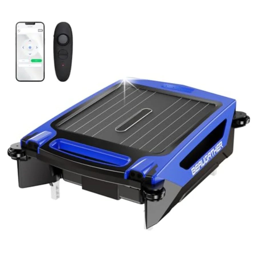 2026 New Model Solar Pool Skimmer Robot APP and Remote Control Pool Surface Cleaner Robot with Dual Charging Modes Automatic Po